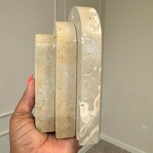 Travertine Bookend